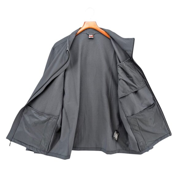 32 Degrees Heat Windbreaker Jacket Mens Grey Full Zip Pockets Stretch Size XXL - Picture 3 of 10